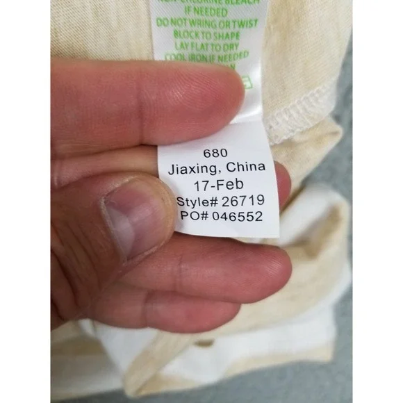 Lilly Pulitzer Dress Womens Large Tan White Striped Racerback‎ Smocked 26719 - Picture 7 of 14